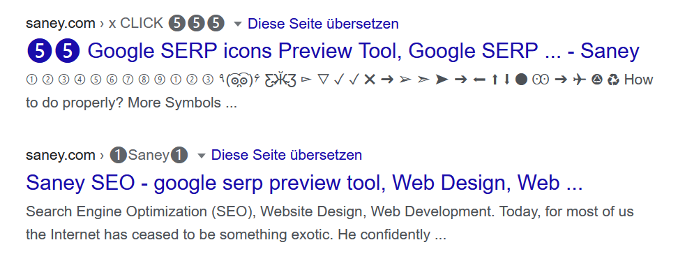 Beispiel für ein optimierte Meta Description