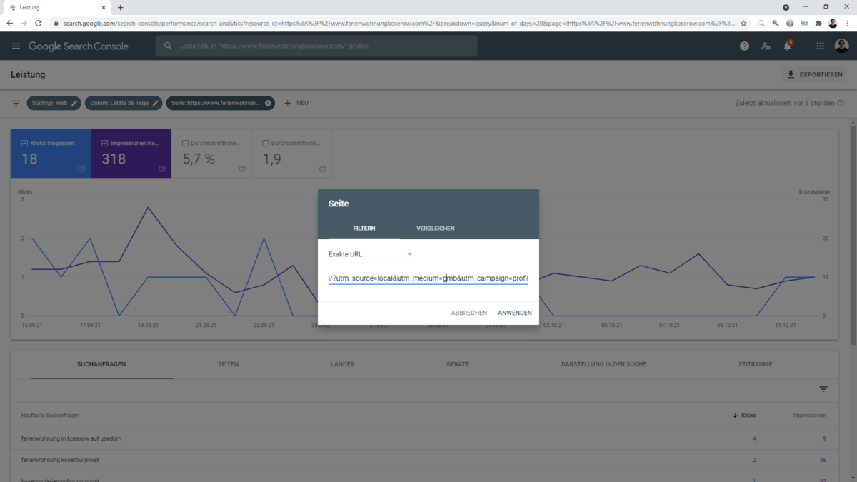 Mit der Google Search Console können Sie Ihre lokalen Rankings auswerten