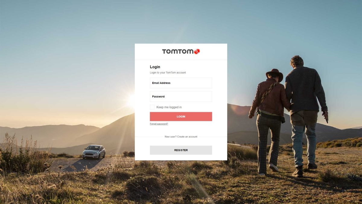 TomTom Mapshare Startseite für den Eintrag in TomTom Navigationsgeräte